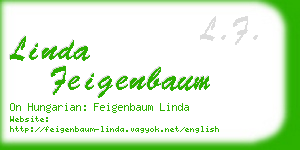 linda feigenbaum business card